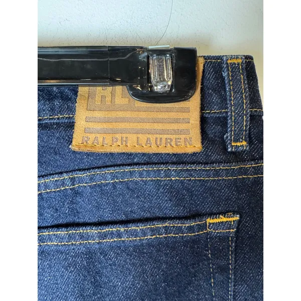 Ralph Lauren Jeans Women 14 Blue Denim‎ Dark Wash RL Flare Bootcut Preppy - Image 7