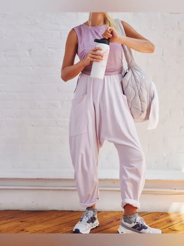 NWT Free People FP Movement Hot Shot Onesie - ROSE QUARTZ - Large - Image 5
