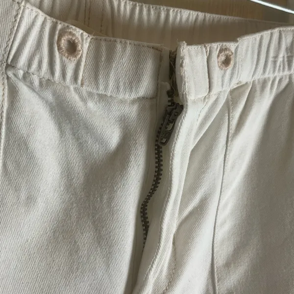 We The Free Free People Full Effect Wide Leg Utility Pants White XS - Image 6