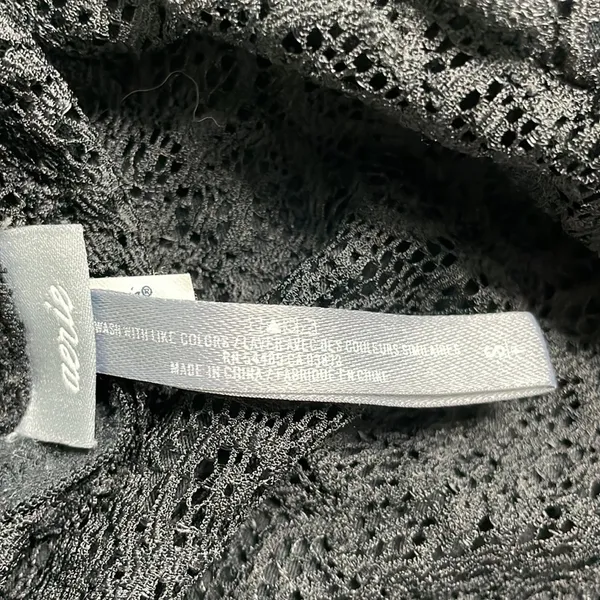 Aerie Nordic High Neck Black Lace Bralette - Image 11