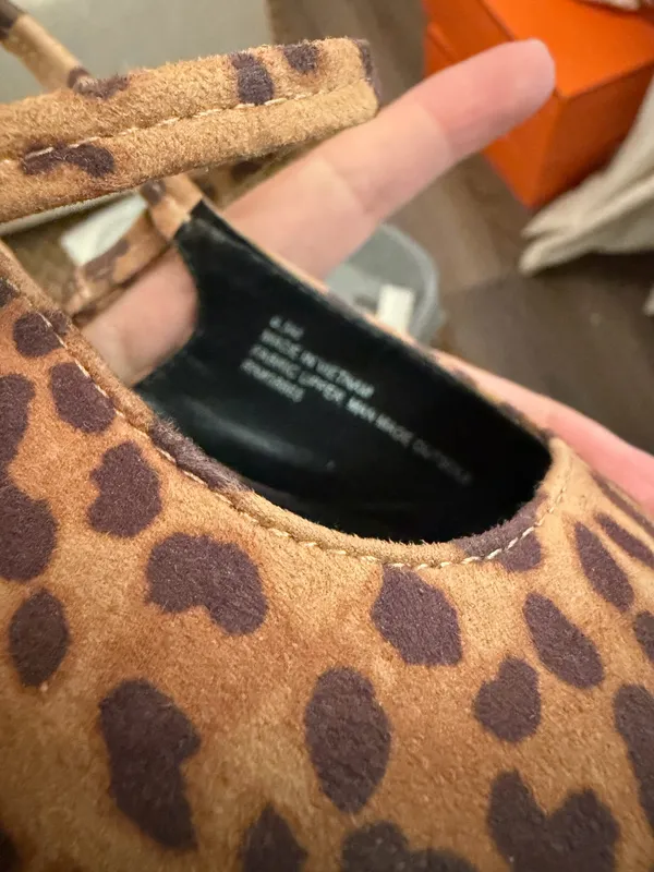 Open Edit Sophia Pointed Toe Slingback Pump in Tan Leopard - Image 5