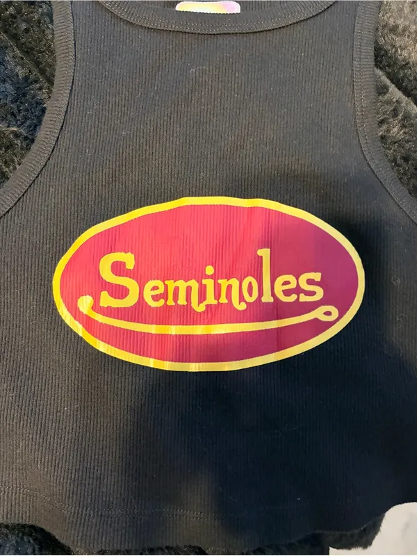 Black Tank Top with Seminoles Graphic Size XS - Image 2
