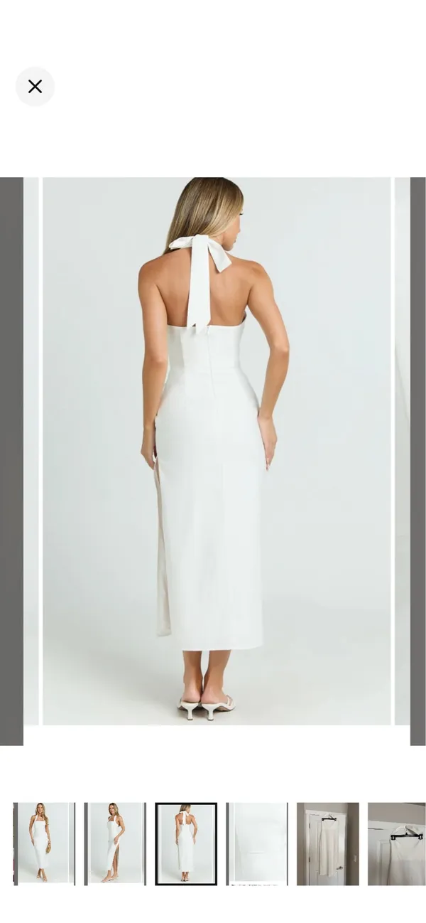 Showpo White Halter Dress - Image 4