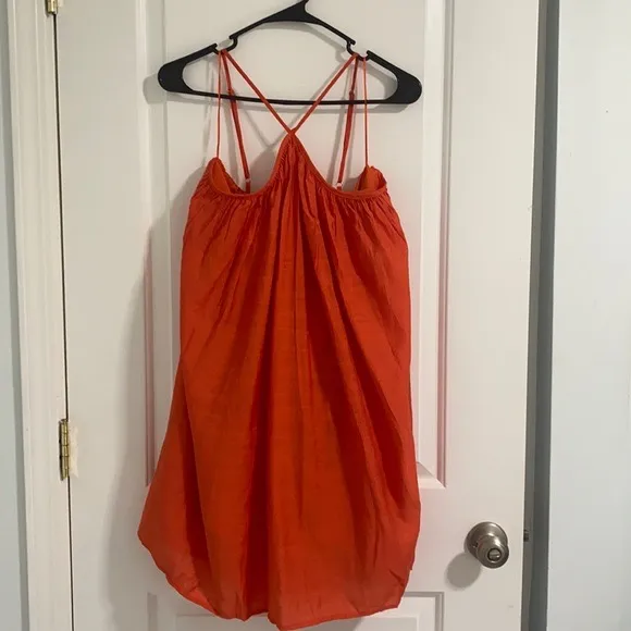 Urban Outfitters Frock Around Y-Neck Romper Orange - Image 3