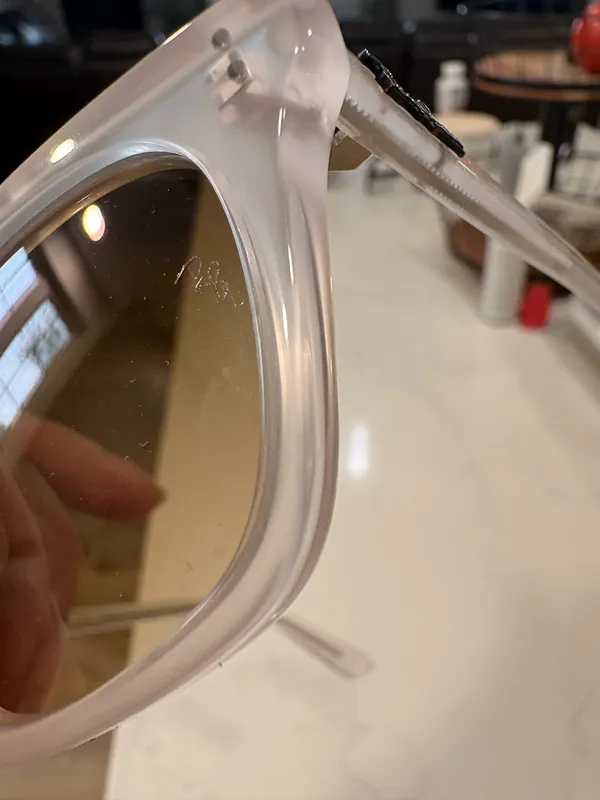 Ray-Ban Zaya Bio based White Frame with Brown Lens - Image 6