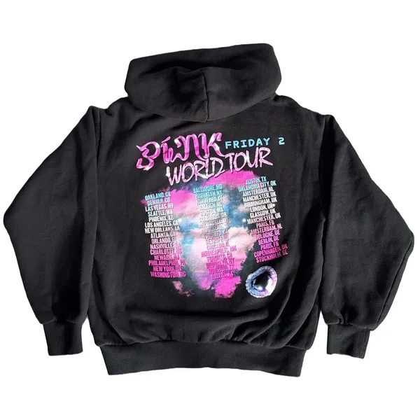 Nicki Minaj Pink Friday 2 World Tour Hoodie Black Graphic Concert Sweatshirt M - Image 3