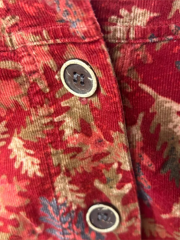 Christopher & Banks Autumn Inspired Print Corduroy Jacket: XL - Image 8