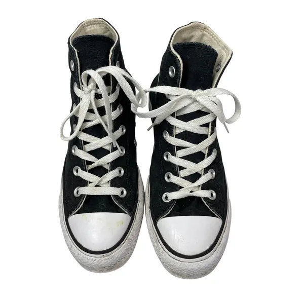 Converse Chuck Taylor All Star Lift Platform Canvas Black Hi Top Sneakers Size 8 - Image 2