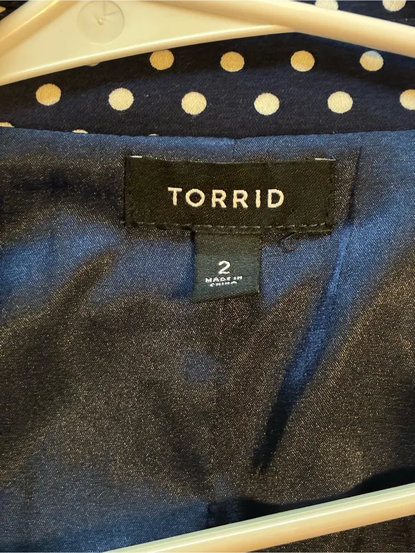 torrid Navy and White Polka Dot Blazer - Women - Image 5