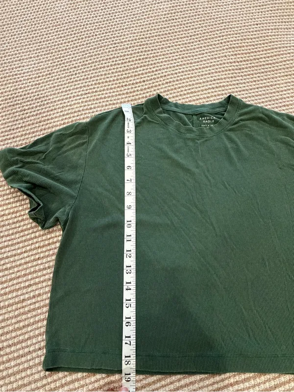 American Eagle Outfitters Forest Green Crop Top - Image 3