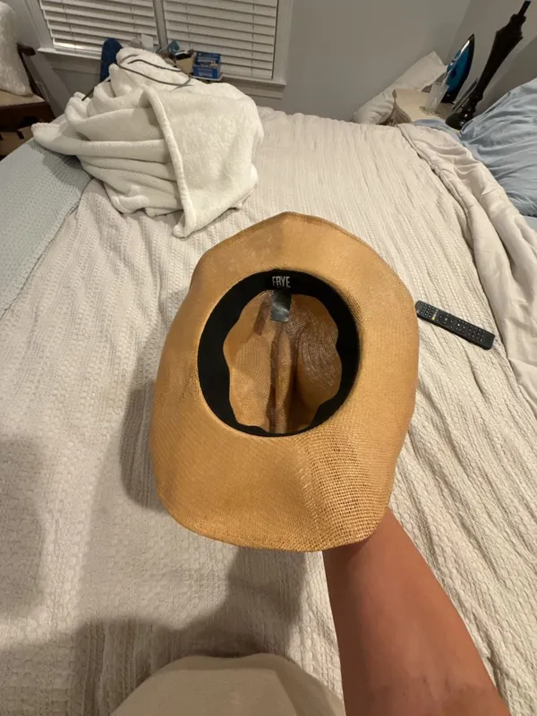 FRYE Straw Cowboy Hat with Patterned Band - Image 7
