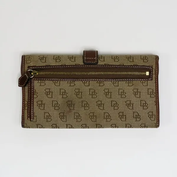 Vintage 90s Dooney & Bourke Signature Checkbook Wallet - WU53Q WA - Image 2