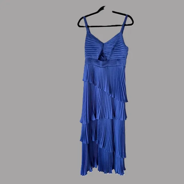 Abercrombie & Fitch Giselle Pleated Tiered Maxi Dress Sz Large TALL NWT - Image 2