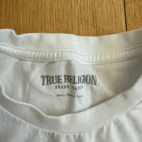 True Religion Tank Top Cropped Size S White Black Red - Image 2
