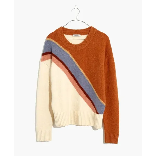 Madewell Striped Lyford Merino‎ Wool Pullover Sweater Size M - Image 9