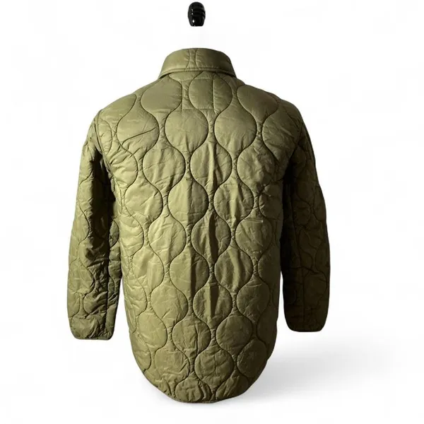 Dylan Los‎ Angeles Quilted Puffer Button Up Jacket Brown XS FLAW - Image 2