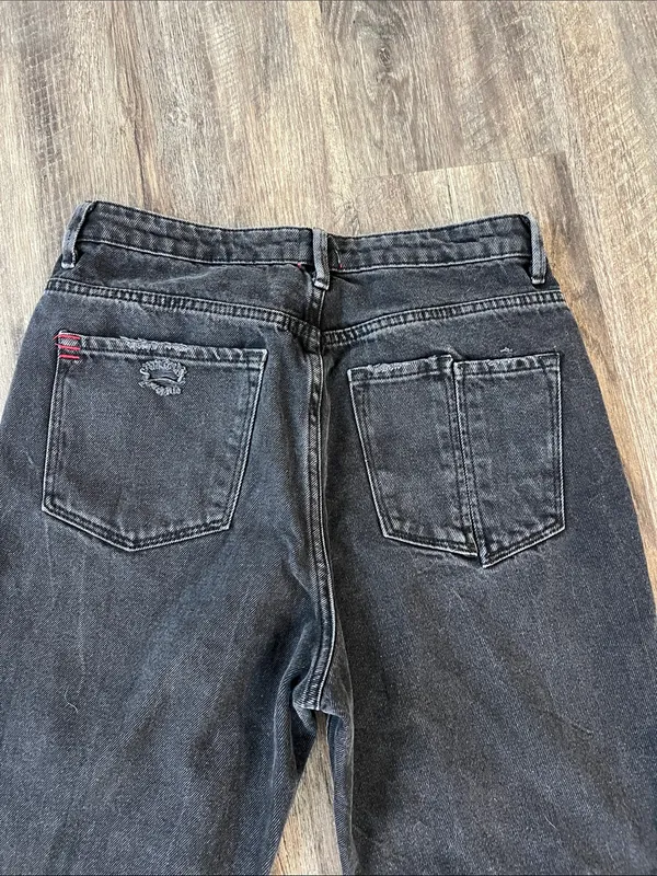 BDG Urban Outfitters Black Flare Leg Raw Hem Crop Women’s Jeans, size 29 ^ - Image 10