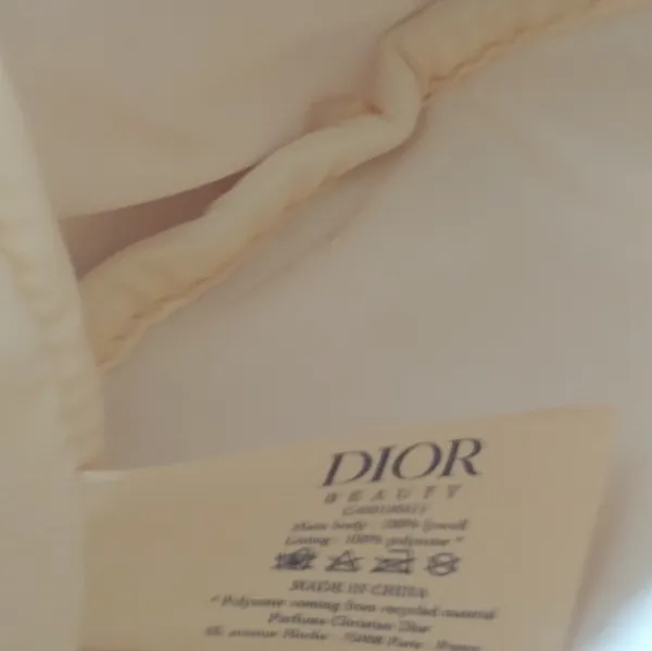 Dior Cream Drawstring Bucket Trousse Pouch Cosmetic Bag - Image 6
