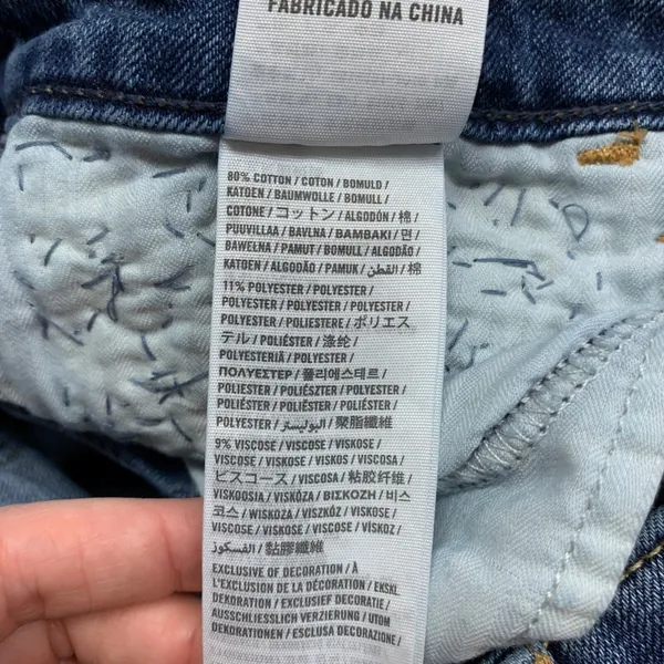 Abercrombie & Fitch Distressed Denim‎ Jeans Womens 2 Embellished Pockets Skinny - Image 7