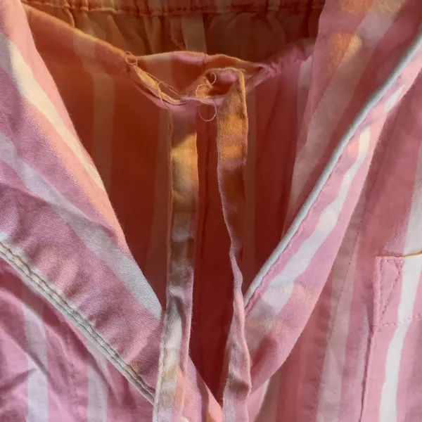 Ralph Lauren Pink and White Striped Pajama Set Size M - Image 6