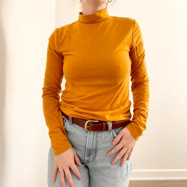 Women's Mustard Long Sleeve Top - Image 3