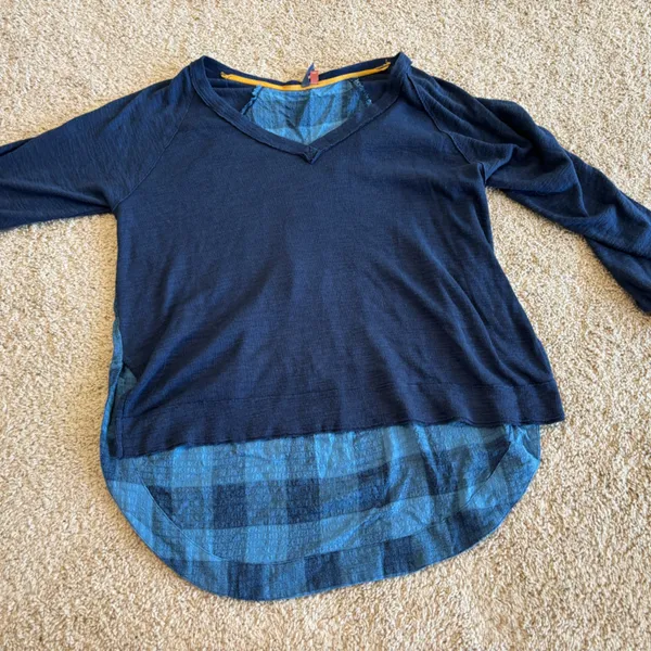 PILCRO long sleeve v neck flannel shirt - Image 2