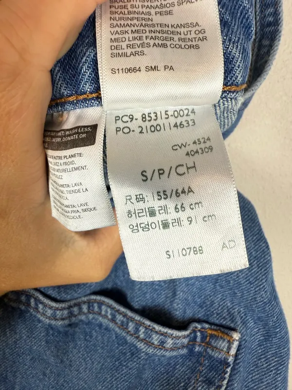 Levi’s Vintage Denim Overalls Straight Leg File Away Size Small - Image 16