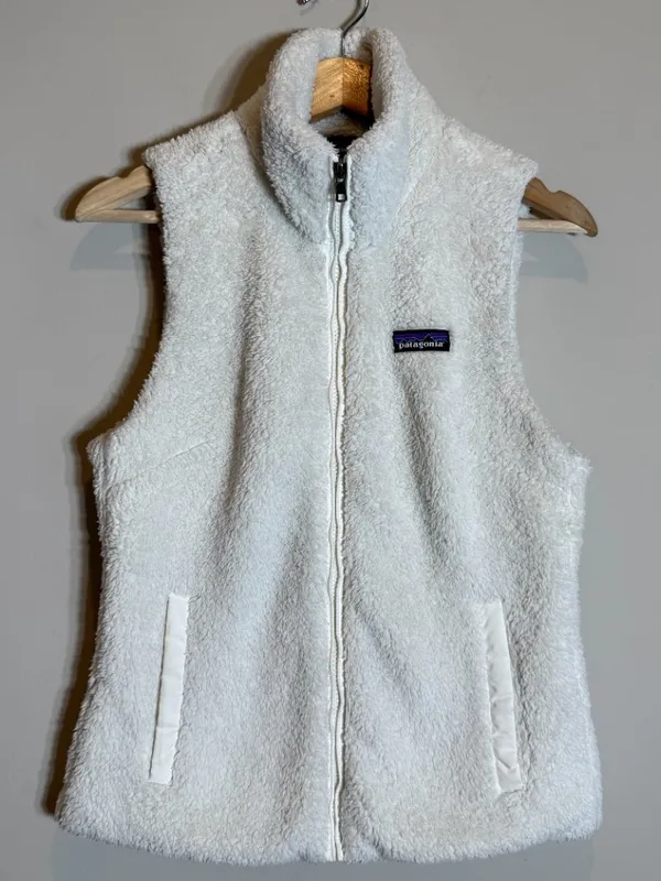 Patagonia Los Gatos Teddy Vest Women's Small Birch White Full Zip Outdoor Hiking - Image 3