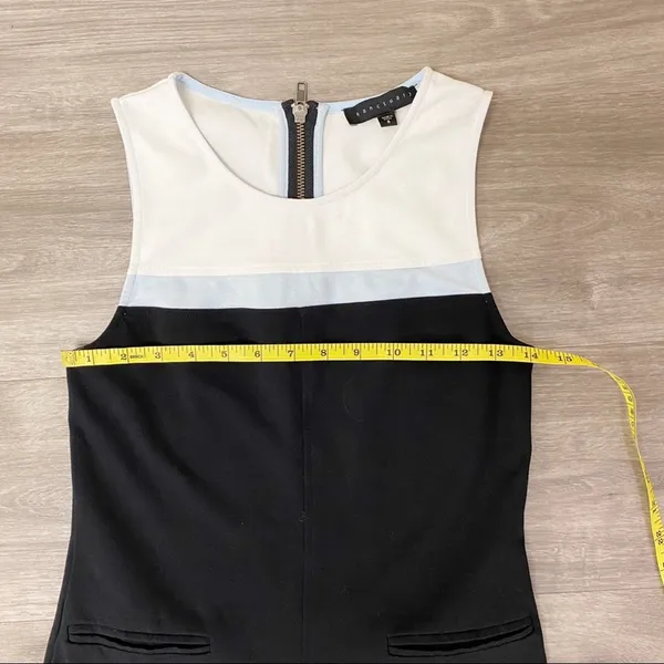 Sanctuary Colorblock Mod Shift Mini Dress Black White Blue S - Image 8