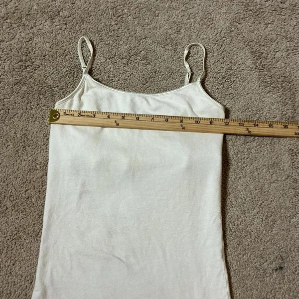 Y2K Aeropostale Cream Stretch Cami Tank Top S‎ P Basic Layering - Image 5