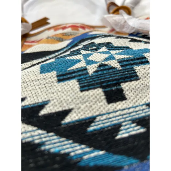 Fossil Sydney Canvas Tote Purse Aztec Southwestern Boho Geometric Zip Top NWT - Image 7