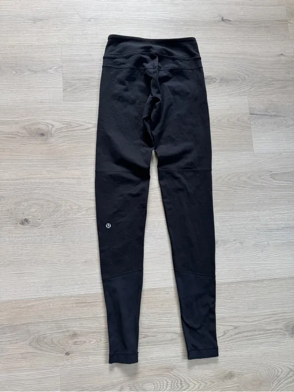 Lululemon Rare Discontinued black moto panel leggings - Image 4