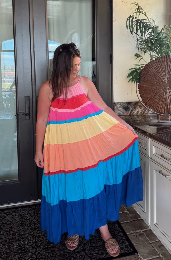 BOUTIQUE MULTICOLOR MAXI DRESS Multiple Size M - Image 2