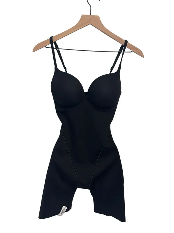Skims Ultimate Body Push-Up Enhancing Padded Midthigh Bodysuit Small Onyx New - Image 5