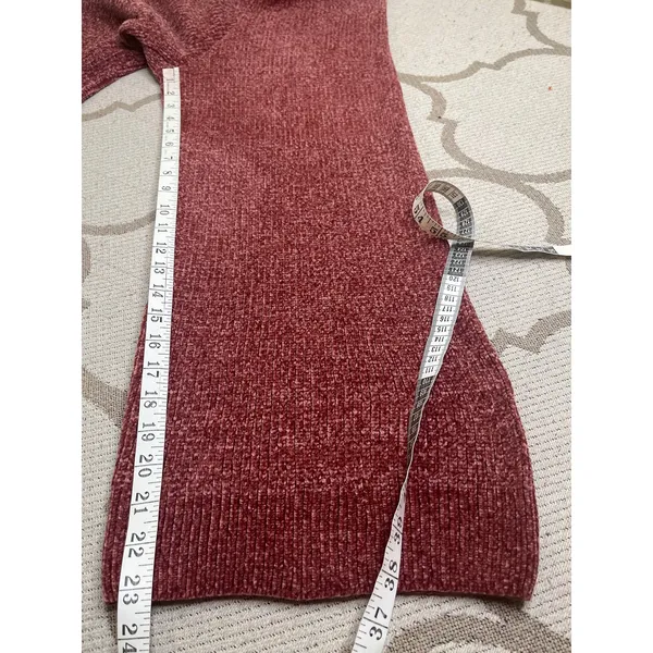 Lulus Comfy Cutie Rusty Rose Chenille Wide Leg Pull On Sweater Pants, Size Small - Image 8