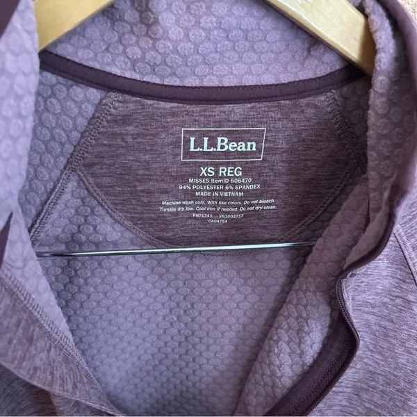 L.L. Bean Adventure Grid Fleece Quarter-Zip Pullover Women’s Size XS - Image 3