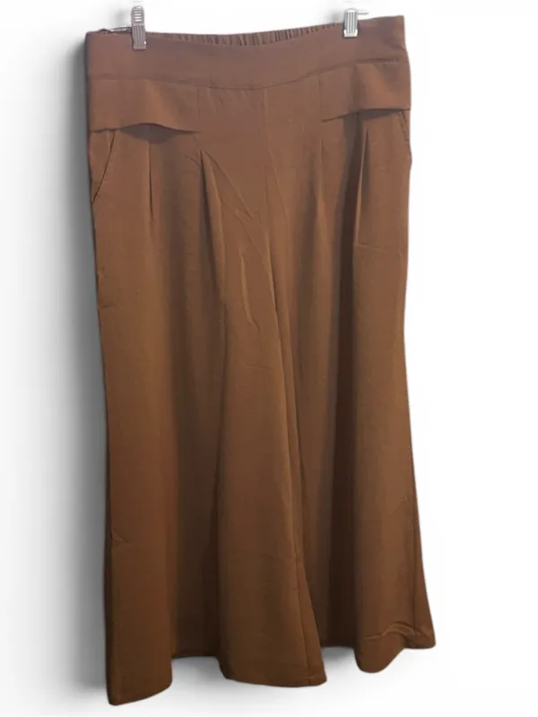 Lg Like Love Wide Leg Brown Pants - Image 2
