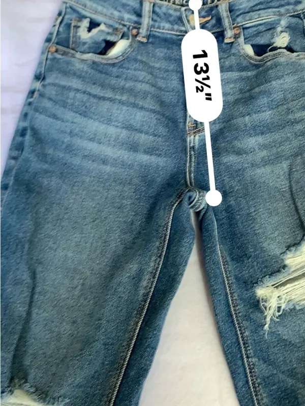aerie Distressed Blue Boyfriend Jeans - Image 7