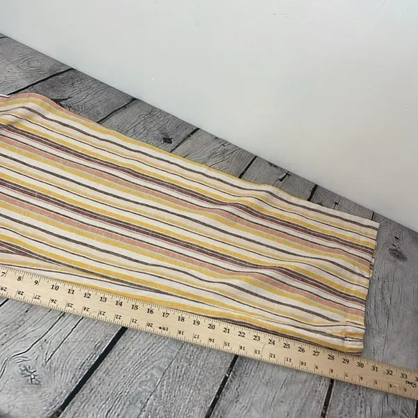 D&Co Naturals Linen blend pull on pants multicolor Striped Pants size Large - Image 14
