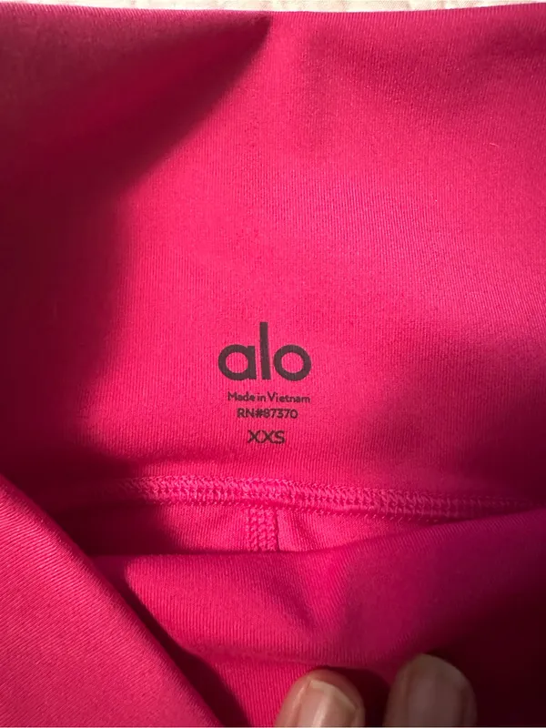 ALO Yoga High-Waist Bike Shorts in Fuchsia - Image 3