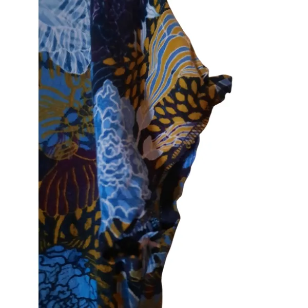 H&M Floral Short Sleeve Blouse Size 4 - Image 2