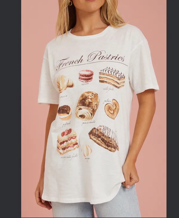 Altard state French pastries oversized graphic tee - Image 2