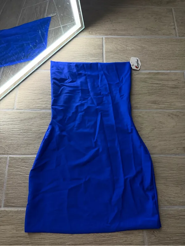Strapless candyland blue extra mini Bodycon Dress Size undefined - Image 3