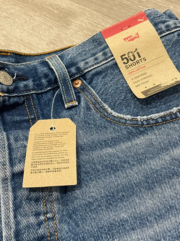 Levi's 501 High-Rise Ripped Denim Shorts - Image 3