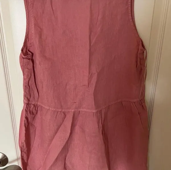 Pink Linen Dress In Size Small - Image 3