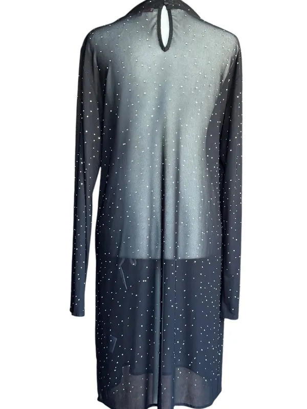Eva Franco Starlight Long-Sleeve Sheer Tunic Sz L‎ - Image 9