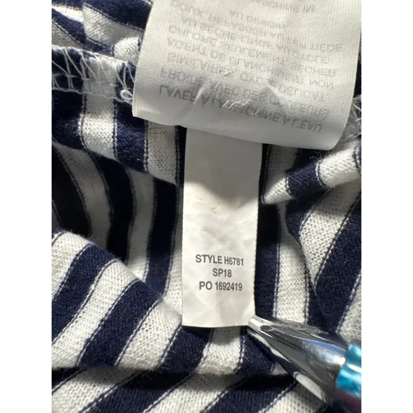 J.Crew Striped Bodysuit Top Nautical Casual Layering‎ Tee Shirt L - Image 9