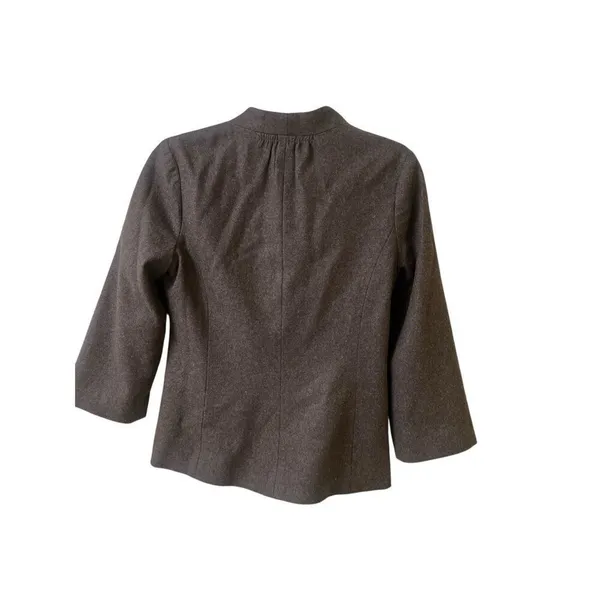 Anthropologie jacket by Tabitha ruffle accent wool blend 3:4 sleeve sz 4 - Image 3