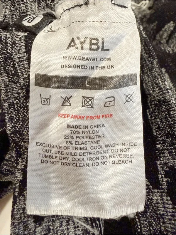 AYBL Evolve Camo Seamless Shorts Black and Grey size‎ Large - Image 8