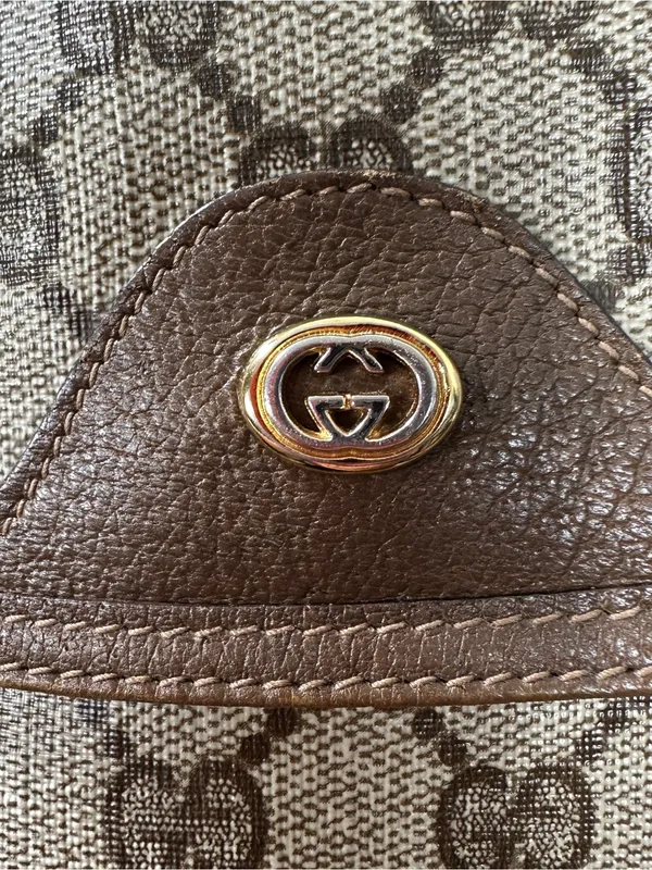 Gucci Beige GG Canvas Crescent Crossbody with Green and Red Web Strap - Image 8